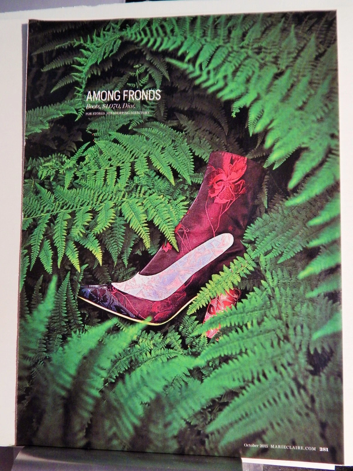 CHAUSSURES DIOR LUXE MODE FINE ORIG VINTAGE 2015 PUBLICITÉ