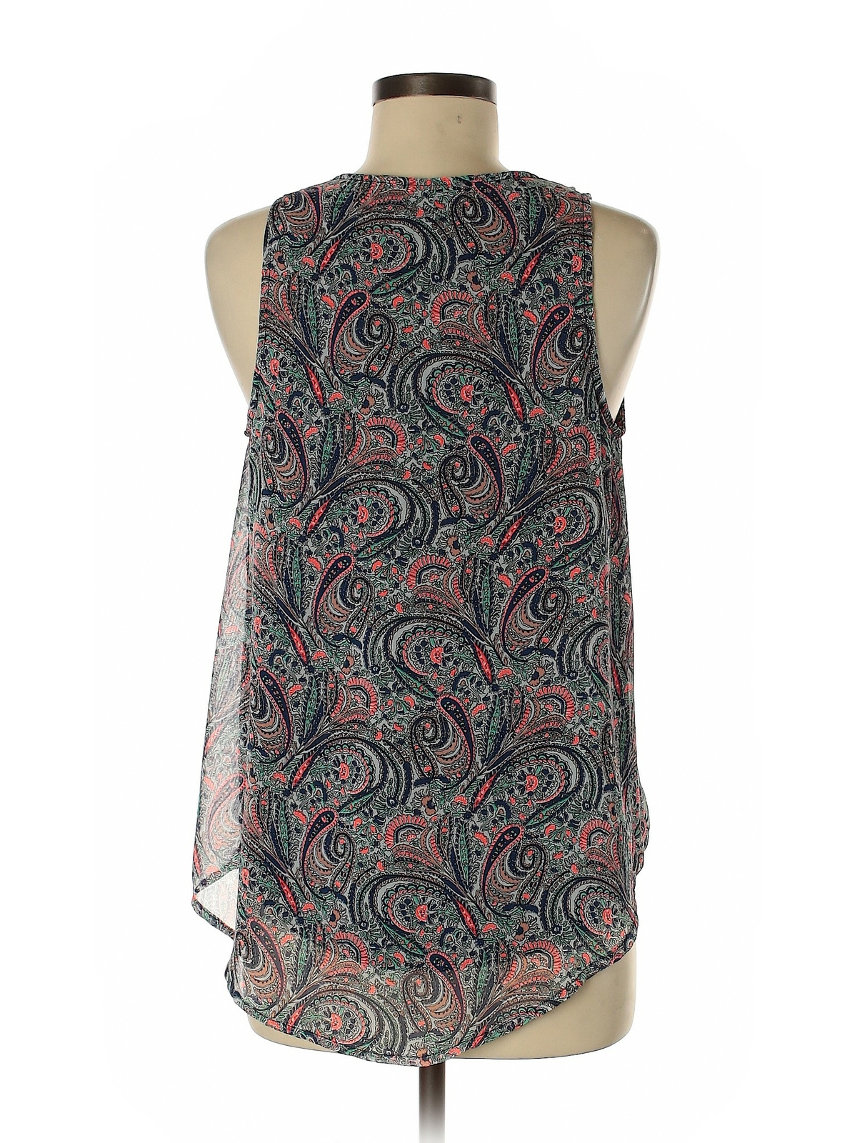 Collective Concepts Women Blue Sleeveless Blouse M