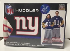 New York Giants Officially Licensed Comfy Huddler Blanket with sleeves