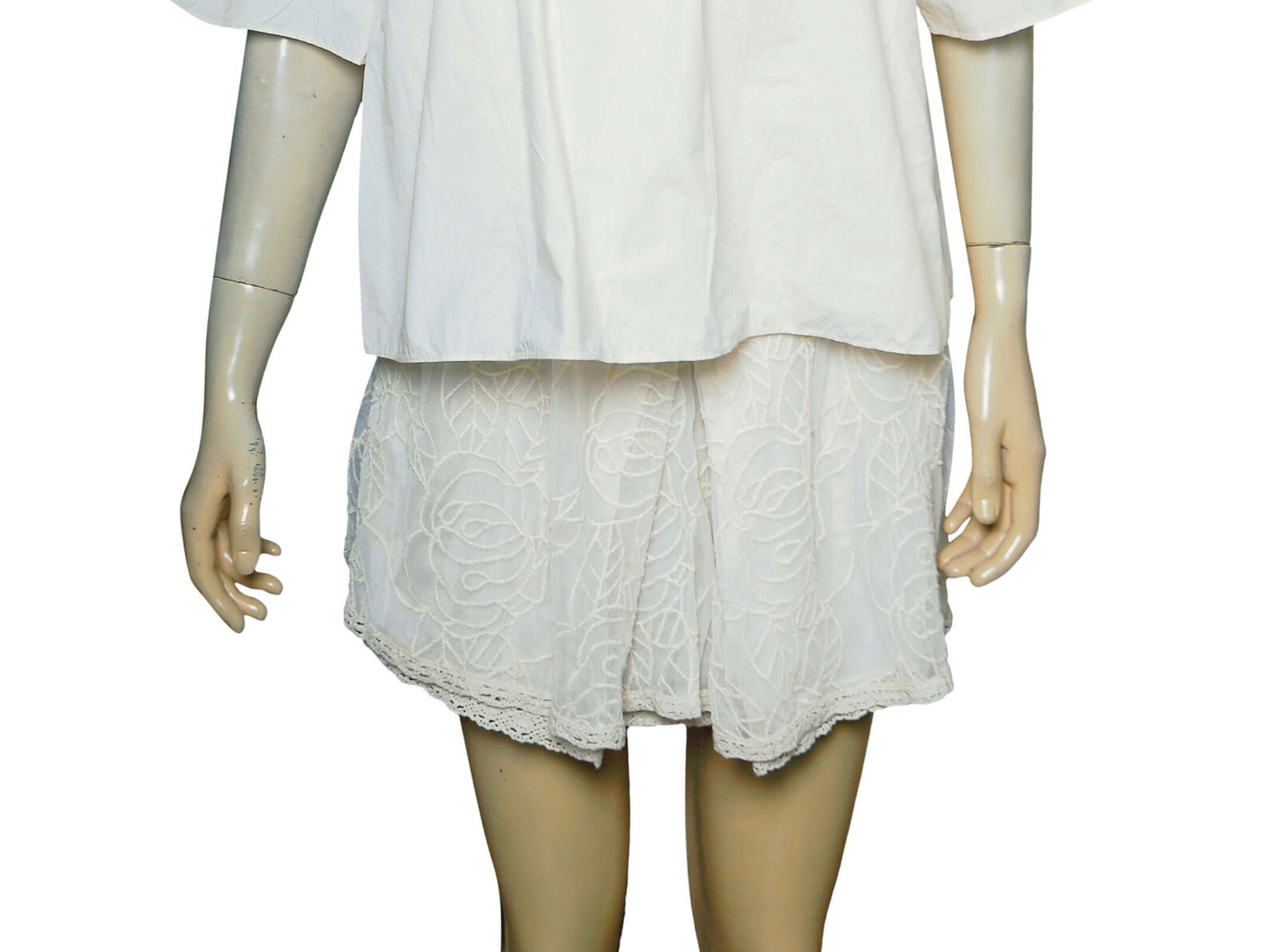 Rhode Resort Farrah Top L 10 Women's Casual Bell Sleeve Crop Blouse NEW 33902