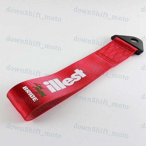 1X for JDM Bride ILLEST Racing Drift Rally Car Tow Towing Strap Belt