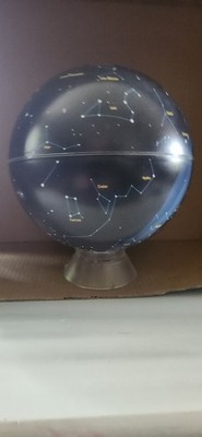 Constellation & Space Plastic Tabletop Globe, Blue Sphere w/ Base, Freestanding