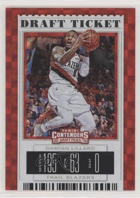 2019 Contenders Draft Picks Variation Ticket Hyper 31/75 Damian Lillard #11 o7m