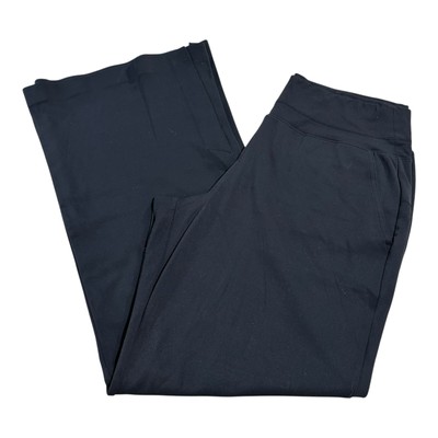 Athleta Venice Pants Women's L Black Zip Pocket Stretch High Waist Stretch Flare