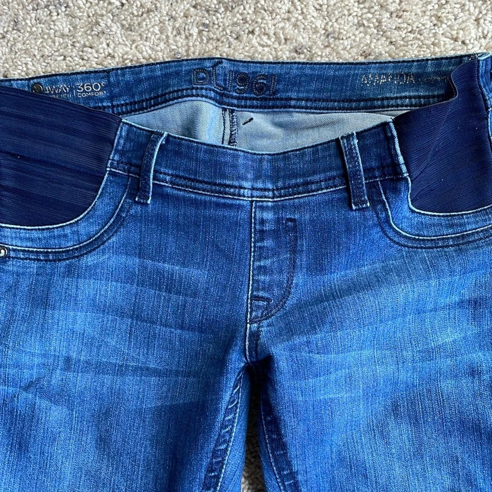 DL1961 PREMIUM DENIM Amanda Maternity Skinny Jeans in Nirvana Size 30 - Image 2 of 4