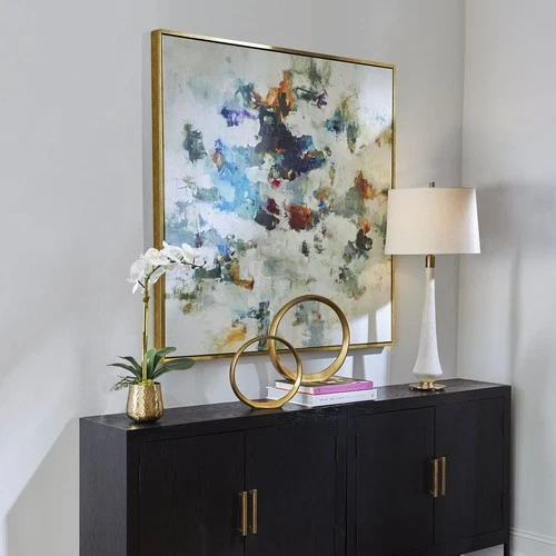 Uttermost 32330 Rock and Roll 50" x 50" Framed Abstract Painting - MultiColor - Picture 4 of 6