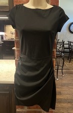 Aqua Women’s Little Black Dress Mini Short Sleeve Sz S