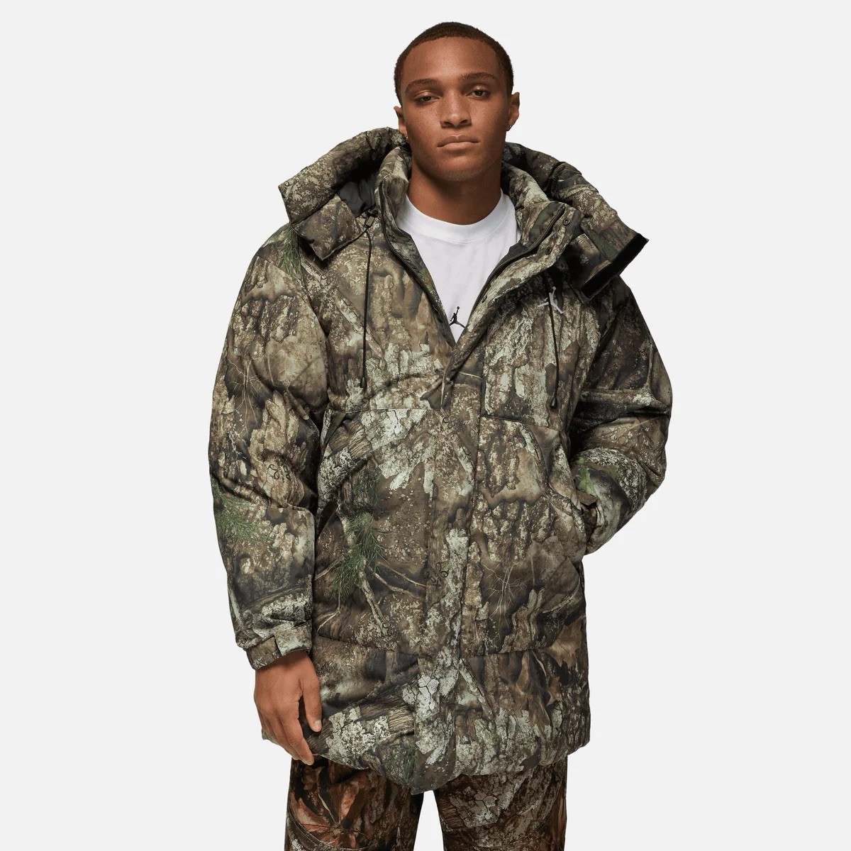 NEW $375 Jordan Flight Therma-Fit Down Parka Real Tree Camo IB4517