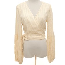 Raga Off White Jaya Wrap Crop Top Size Medium