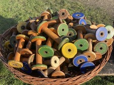 Industrial Wooden Textile Factory Spools