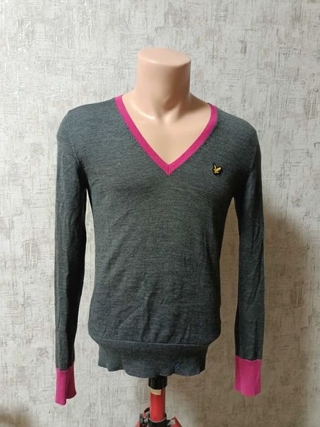Men Lyle & Scott Sweater Beige Merino Wool S