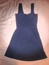 PINK Victoria  s Secret Blue XS Rib Square Neck Active Sleeveless Dress W/ Shorts