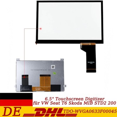 6.5'' Touchscreen Digitizer für VW Seat T6 Skoda MIB STD2 200 TDO-WVGA0633F00045