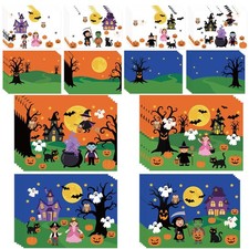 24 Pcs Halloween Scenes Stickers Crafts for Kids Diyhaunted House