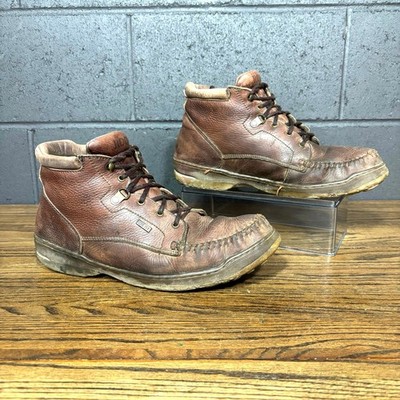 Rocky Gore-Tex Moc Toe Hiking Boots Men s 12M Brown Leather Work Outdoor