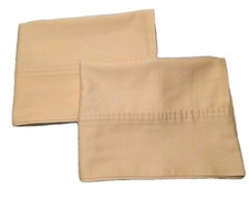 Set of 2 Yellow 100 Cotton Pillowcases 20 X 30 Standard/queen