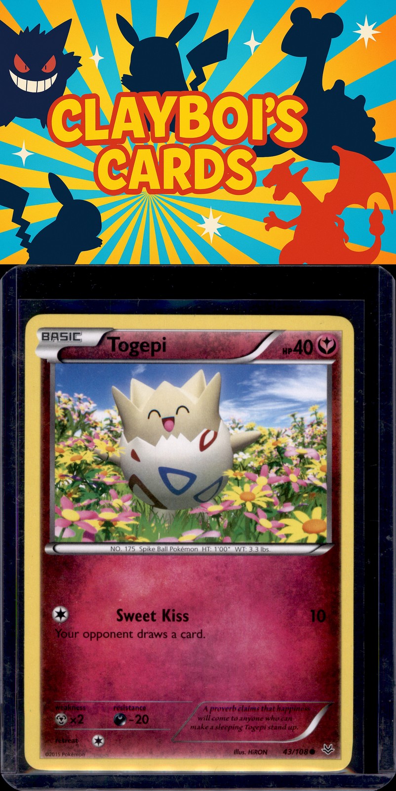 Togepi XY - Roaring Skies Pokémon 43/108 Common NM+