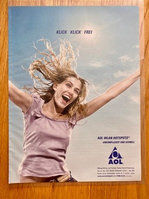 AOL Klick Klick Frei Internet retro 2006 Vintage Werbung Reklame