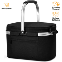 Faltbare Isolierte KüHltasche FüR 2 Personen Mit Deckel Und Aluminiumrahmen