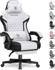 Gaming Chair, Fabric Computer Office Chair with Pocket Spring Cushion, Ergonomic