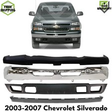 Front Bumper Chrome Valance Kit For 2003-2007 Chevrolet Silverado 1500 2500