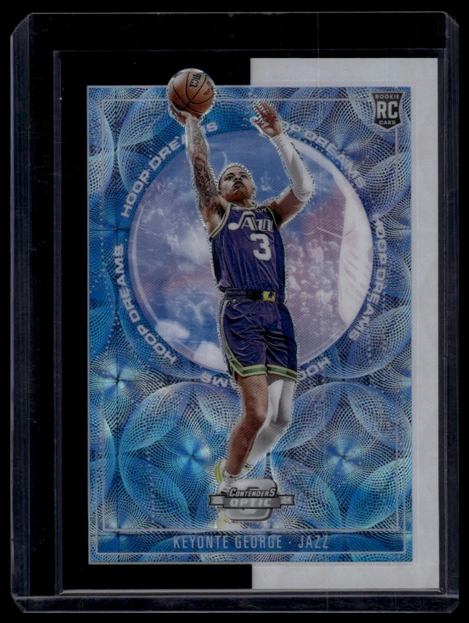 2023-24 Contenders Optic #4 Keyonte George Hoop Dreams Black and White #/25