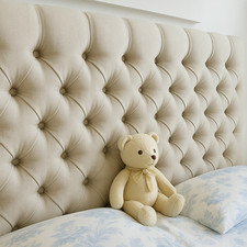 Bedworth Turin Fabric Headboard – Elegant Upholstered Design, 20” or 26” Tall