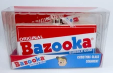 Kat & Annie original BAZOOKA Bubble Gum Glass Christmas Ornament with Box H52