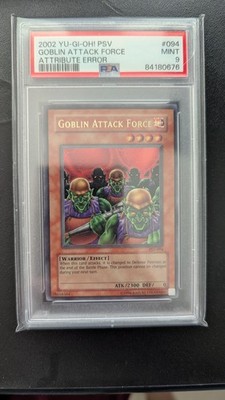 Goblin Attack Force PSV-094 | ATTRIBUTE ERROR | PSA 9 | SEHR SELTEN! | Yu-Gi-Oh!
