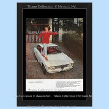 1960ca * Illustrazione Originale "Alfa Romeo 1963, Giulia G.T. Sprint" Cornice