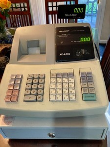 Sharp XE-A21S Electronic Cash Register W/ Keys Tested WORKS