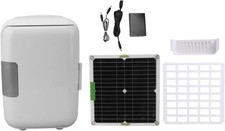 Solar Powered Refrigerator, DC 12V Vehicle Fridge Can Cooler for Camping Outdoor
