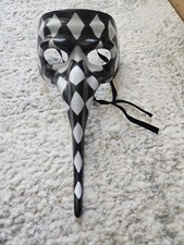 Black White Diamonds Long Nose Half Mask Mardi Gras Plague Doctor Plastic12 Black White Diamonds Long Nose Half Mask Mardi Gras Plague Doctor Plastic12