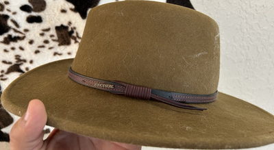 #ad Stetson Bozeman Crushable 100% Wool Water Repellent Western Hat Brown $75.00