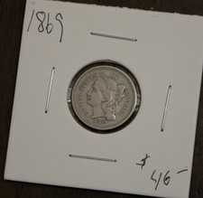 1869 Thee Cent Nickel  Lot Y3483
