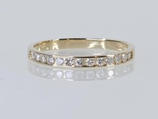 14K Yellow Gold APX 1/4 CTW Round Diamond Wedding Band Ring Sz 7.75 AM1092977 