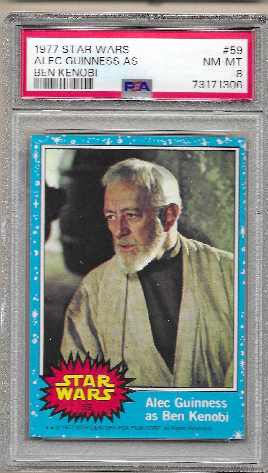 1977 Topps Star Wars #59 Alec Guinness as Ben Kenobi PSA 8 NM/MINT