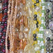 Glass Beads Lot 11 Strands faceted crystal Bead lot Jewelry Bracelet Making