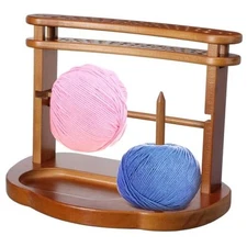 CroBlissful Yarn Holder for Crocheting Knitting Wooden Yarn Rack Stand with 