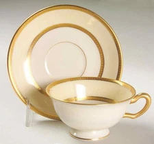 Lenox Brookline Cream Border Cup & Saucer 2338565