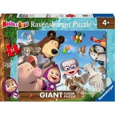 Ravensburger - Puzzle Masha e Orso, Collezione Giant Pavimento 24 Pezzi Giganti,