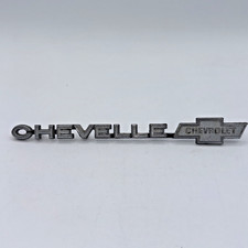 Vintage Chevrolet Fender Emblem Badge Script Bowtie Oem Metal Chevy Trim 9620101