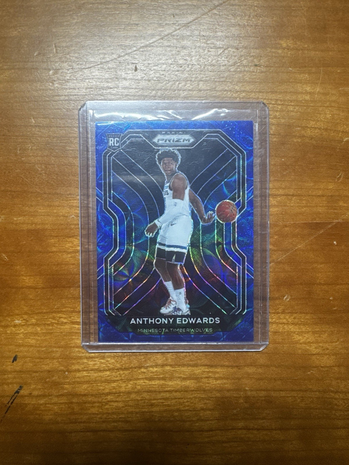 2020-21 Panini Prizm Blue Scope Anthony Edwards RC Timberwolves /49 CLEAN