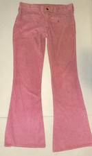 Rare Vintage 70s corduroy bell bottoms elephant flare pants Pink live ins 30x32