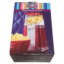 Nostalgia Electrics 50’s Style Hot Air Popcorn Maker Retro Red New Open Box