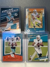 Miami Dolphins Lot of 4 Cards Tua Tagovailoa Mem Relic Rookie
