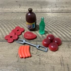 Barbie Doll Accessories - Vintage Pepsi Soda Pop 2 Liter Bottle Plus Grill Food