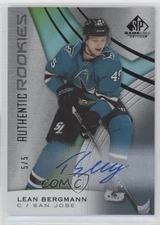 2019 Upper Deck SP Game Used Black Rainbow /5 Lean Bergmann #157 Rookie Auto RC