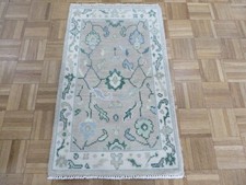2 x 3 Hand Knotted Beige Modern Oushak Oriental Rug G16206