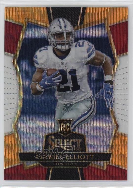 2016 Panini Select Premier Level Tri-Color Prizm Ezekiel Elliott Rookie RC hd2